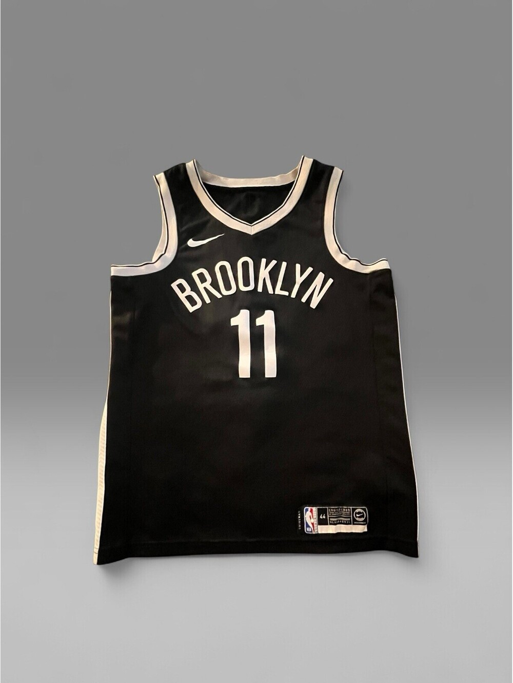 Nike Kyrie Irving Brooklyn Nets Jersey Black Icon Edition Swingman Size 44 M